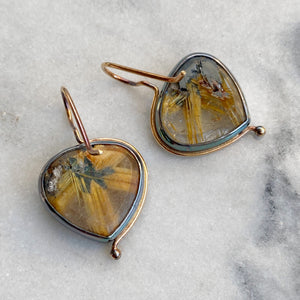 Star Rutilated Quartz Earrings