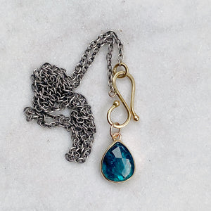 Neon Teal Kyanite Pendant