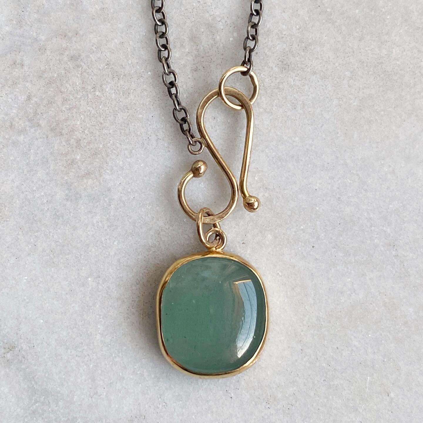 Cushion Green Beryl Pendant
