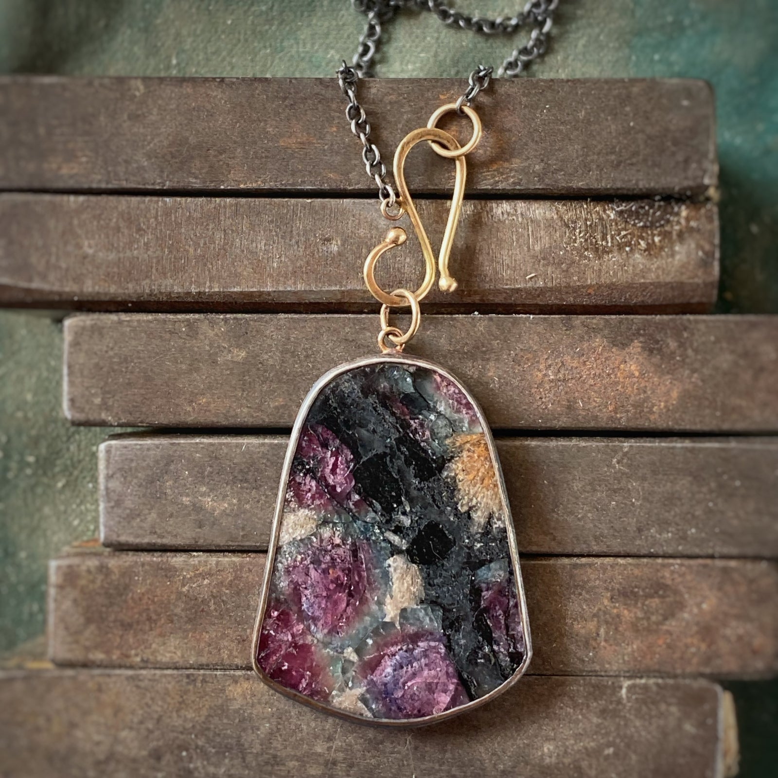 Tourmaline in Matrix Pendant