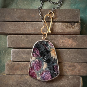 Tourmaline in Matrix Pendant