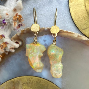 Raw Opal Earrings