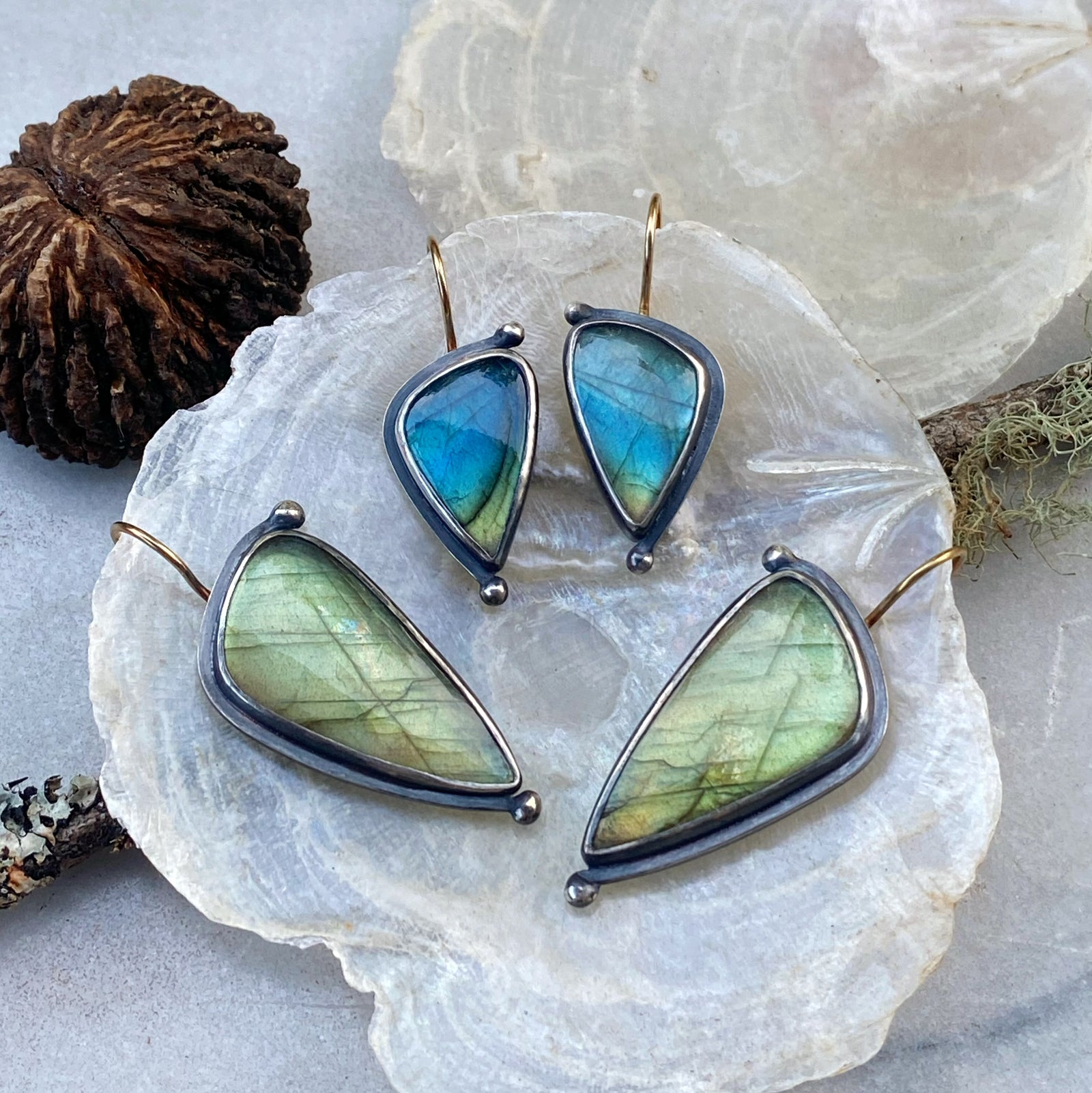 More Labradorite Earrings
