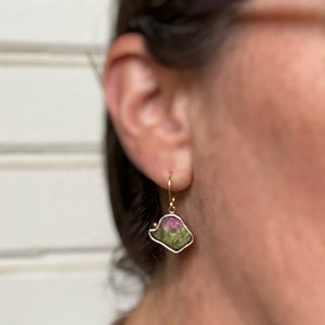 Watermelon Tourmaline Earrings