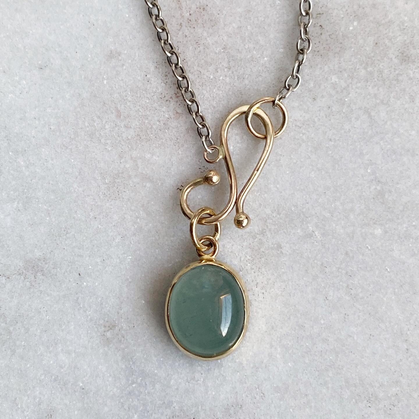 Oval Green Beryl Pendant
