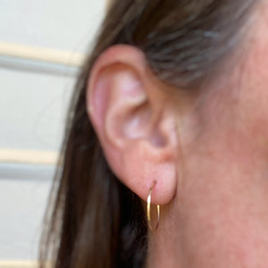 Made-to-Order Textured 14K Yellow Gold Hoops