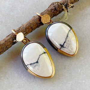 Baby Gift-Wrapped Ivory Creek Variscite Earrings