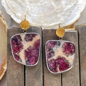 Tourmaline in Matrix Earrings