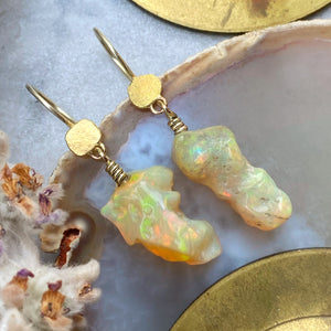 Raw Opal Earrings