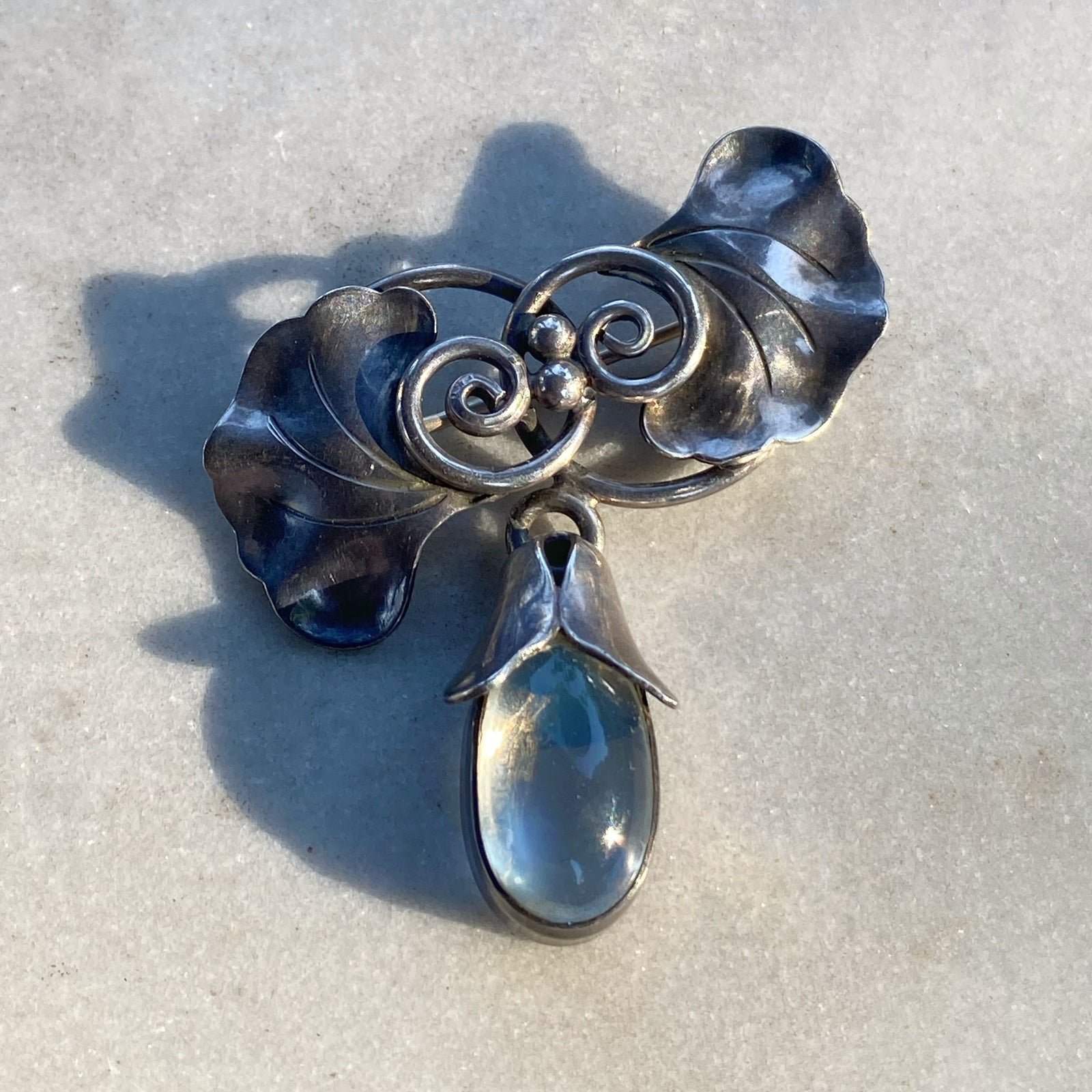 Georg Jensen Moonstone Brooch