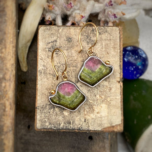 Watermelon Tourmaline Earrings