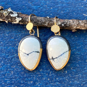Baby Gift-Wrapped Ivory Creek Variscite Earrings