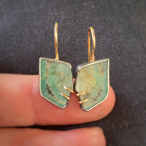 Baby Emerald Slice Earrings