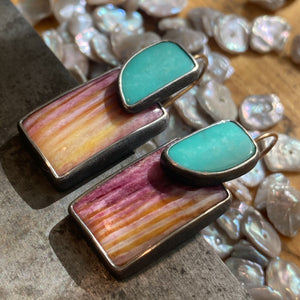 Convertible Campitos Turquoise and Spiny Oyster Earrings