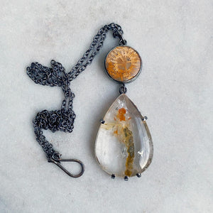 Fossilized Coral and Lodolite Necklace