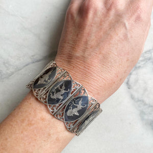 Nielloware Bracelet with Engraving