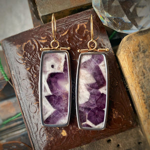 Amethyst in Matrix Earrings