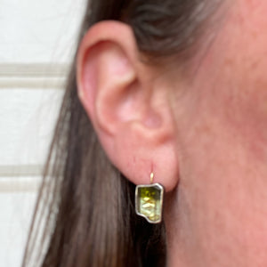 The Smallest Tourmaline Slice Earrings
