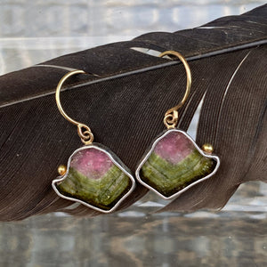Watermelon Tourmaline Earrings