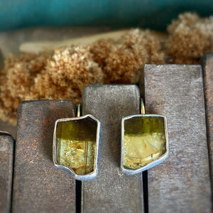 The Smallest Tourmaline Slice Earrings
