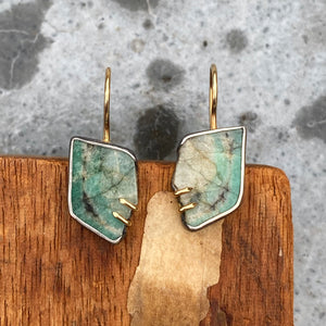 Baby Emerald Slice Earrings