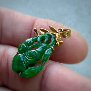 Antique Chinese Carved Nephrite Jade Ruyi Pendant