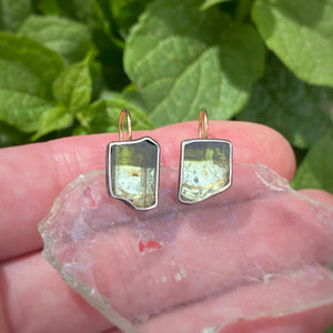 The Smallest Tourmaline Slice Earrings