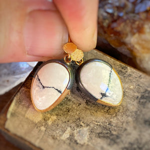 Baby Gift-Wrapped Ivory Creek Variscite Earrings