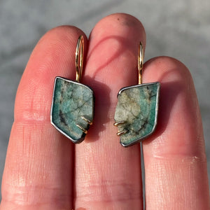 Baby Emerald Slice Earrings