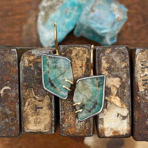 Baby Emerald Slice Earrings