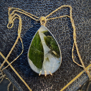 Tourmaline in Quartz Pendant