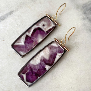 Amethyst in Matrix Earrings