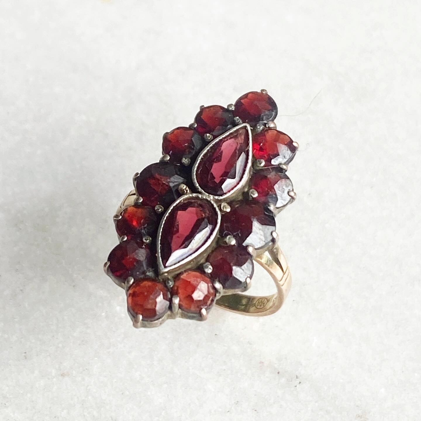 Bohemian Garnet Cocktail Ring