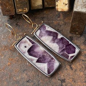 Amethyst in Matrix Earrings