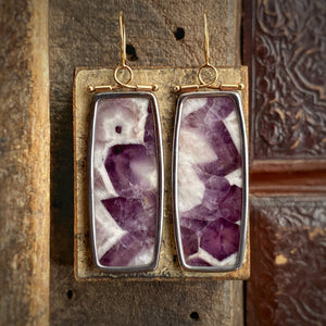Amethyst in Matrix Earrings