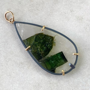 Tourmaline in Quartz Pendant