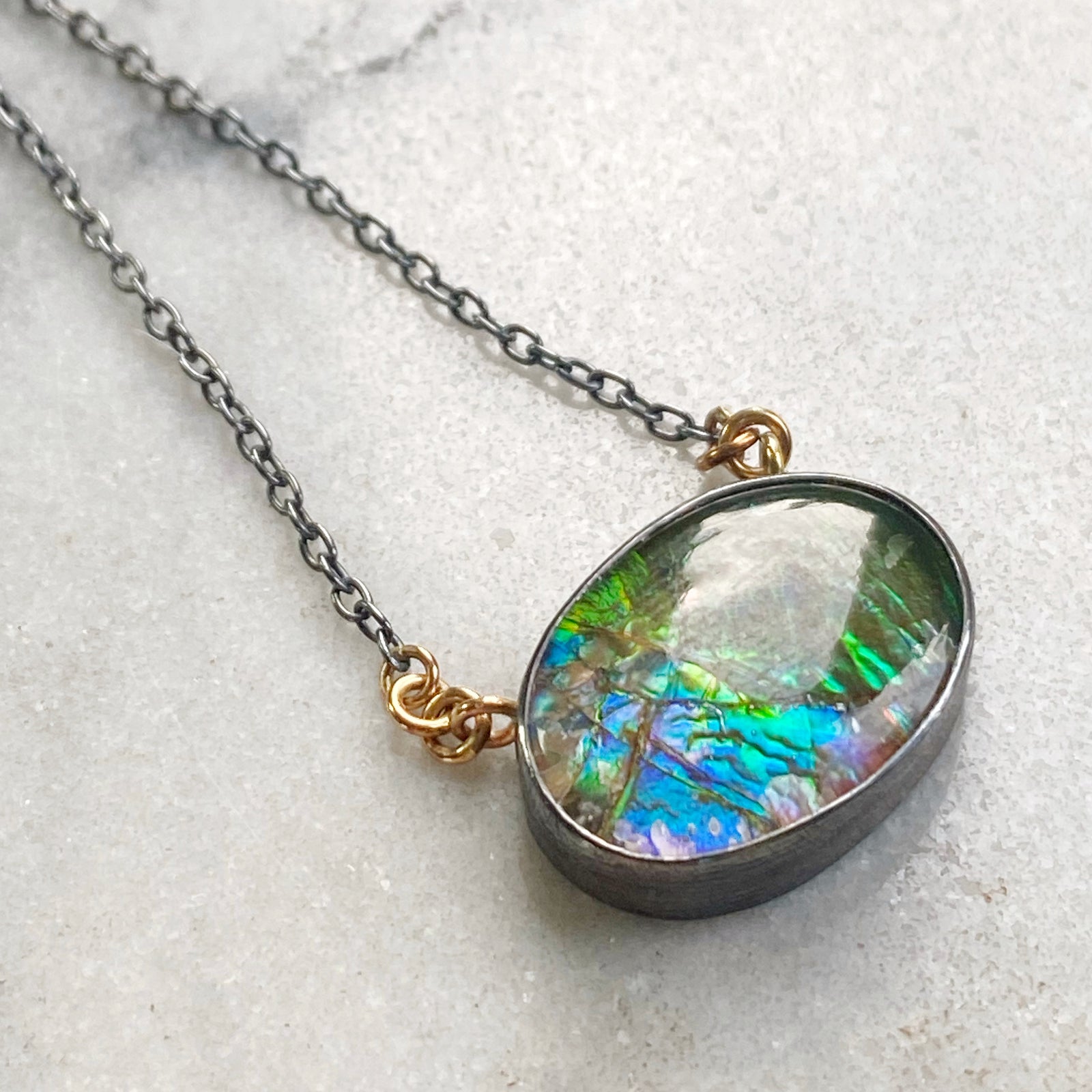 Ammolite Doublet Necklace