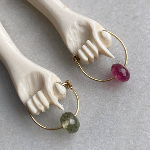 Tourmaline Earrings with Antique Figas