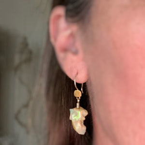 Raw Opal Earrings