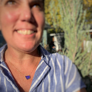 Blue Boulder Opal Necklace