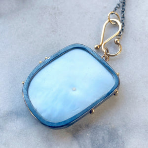 Freeform Green Tourmaline in Matrix Pendant