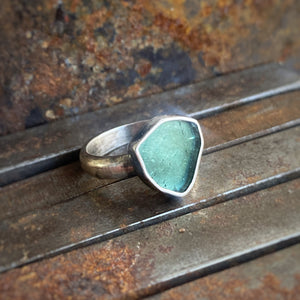 Teal Tourmaline Ring