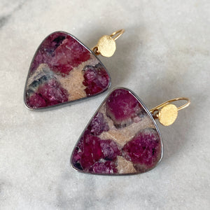 Tourmaline in Matrix Earrings