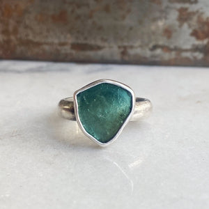 Teal Tourmaline Ring