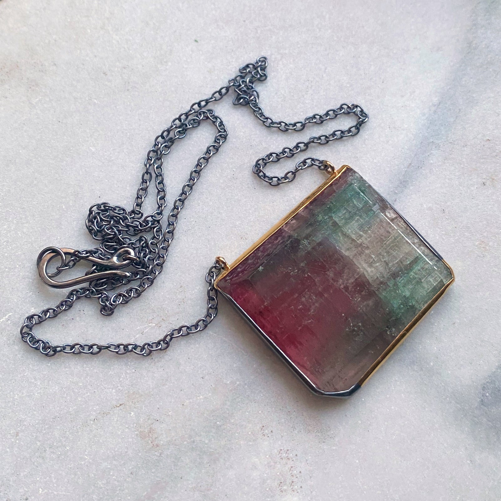 Large Rubellite Tourmaline Necklace