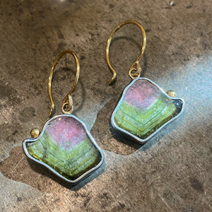 Watermelon Tourmaline Earrings