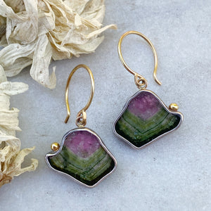 Watermelon Tourmaline Earrings