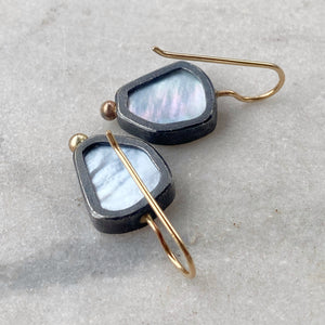 Blue/Pink Tourmaline Earrings