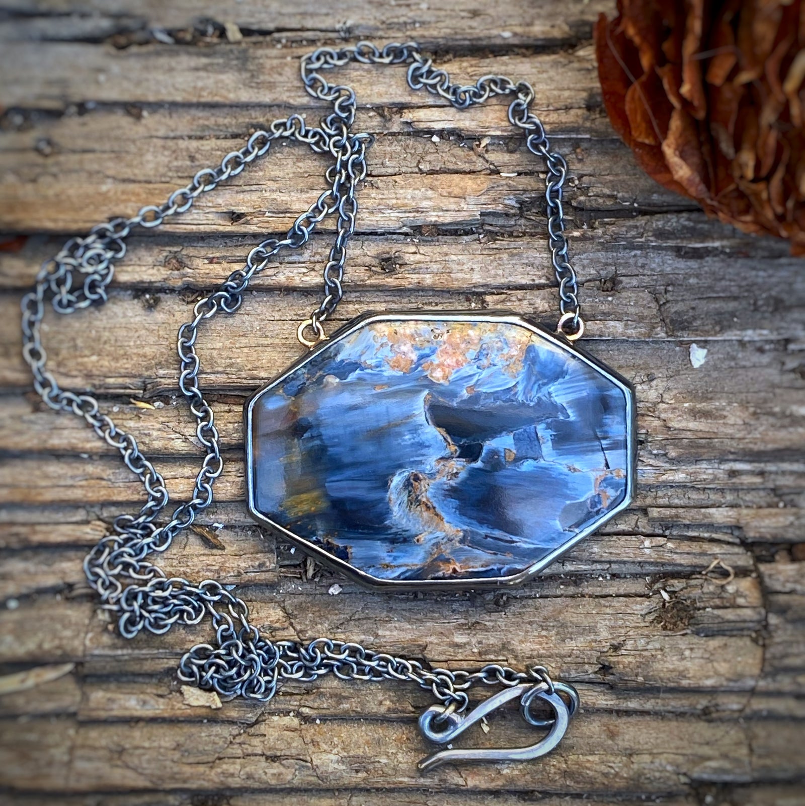 Hexagonal Pietersite Necklace