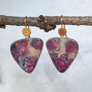 Tourmaline in Matrix Earrings